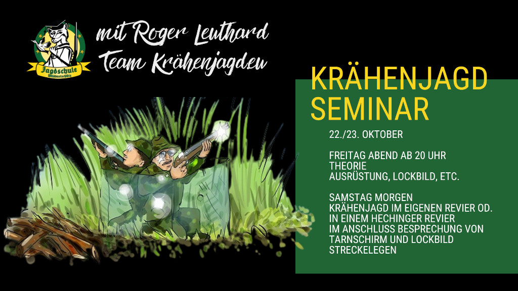 Jagdschule Wildbretschütz: Krähenjagdseminar mit Roger Leuthard (Team Krähenjagd.eu)